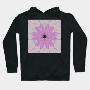 Cartoon Mandala Flower Pink and White Hoodie